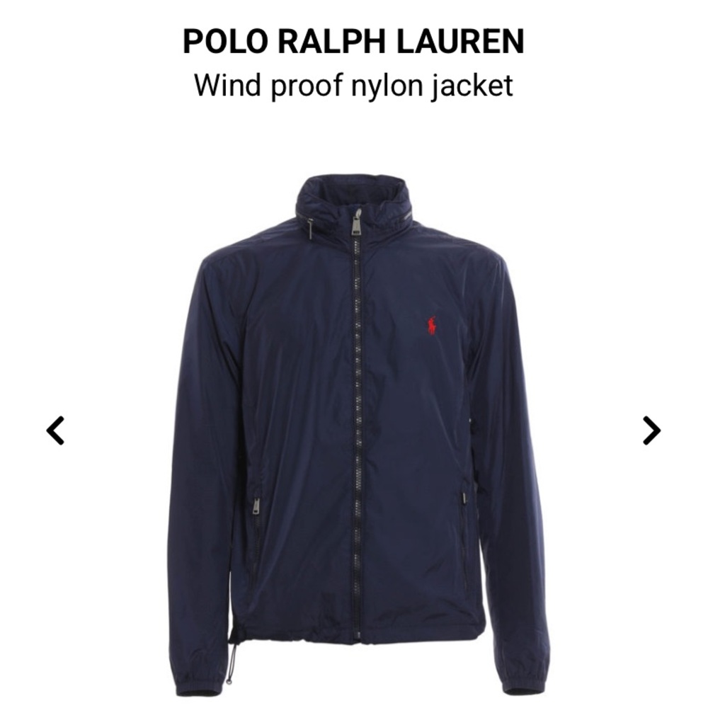 Polo Ralph Lauren Wind proof nylon zip up jacket with stowaway hood size Small